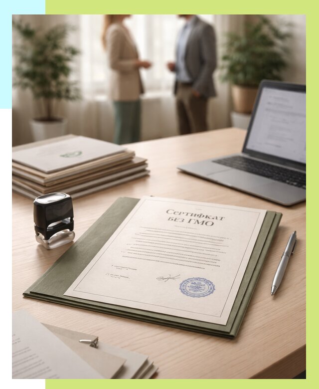 Сертификат без ГМО в Белой Калитве от 7778 р. оформить срочно Алешин-Бкл