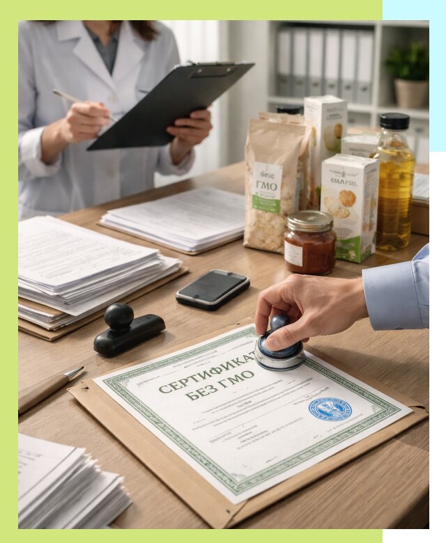 Получение сертификата Без ГМО для продукции в Белой Калитве